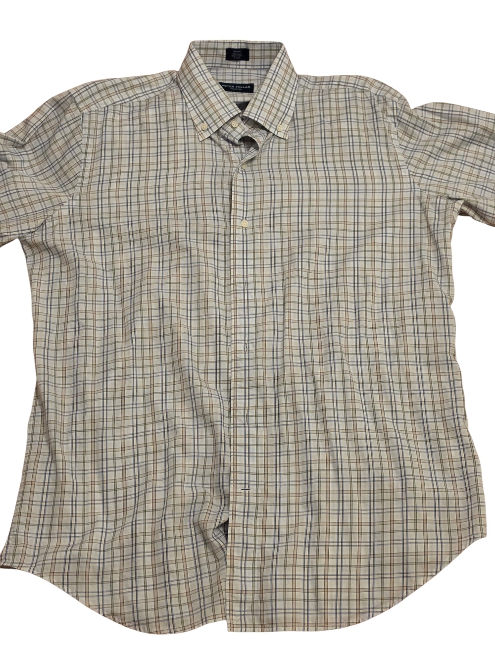 Peter Millar Shirt Men's Plaid Long Sleeve - Picture 3 of 5